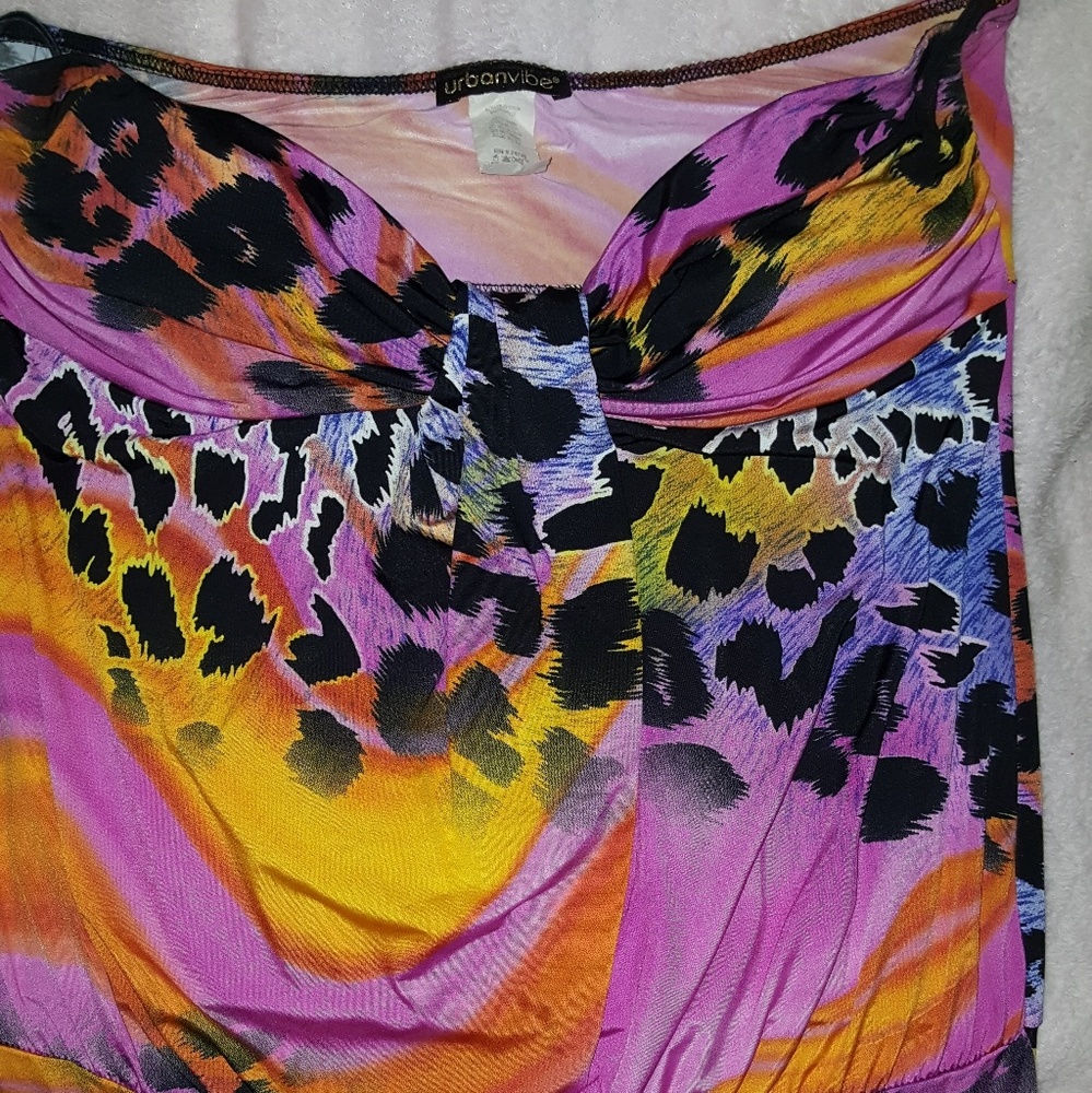 Colorful strapless/ tubetop